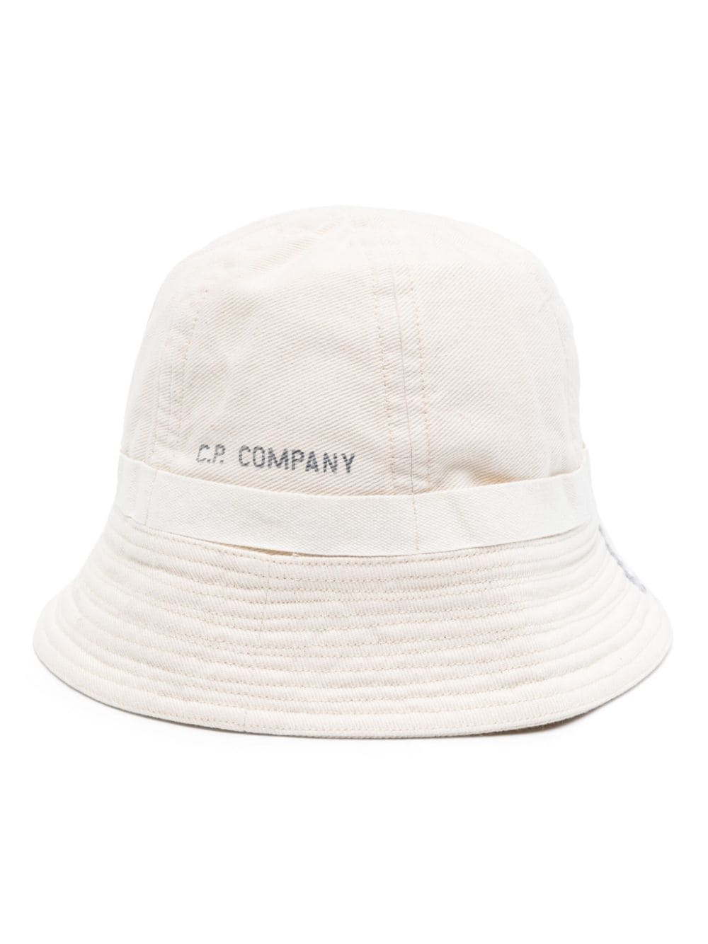 C.P. Company logo-print cotton bucket hat - Neutrals von C.P. Company