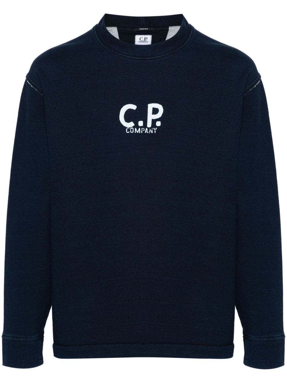 C.P. Company logo-print cotton sweatshirt - Blue von C.P. Company