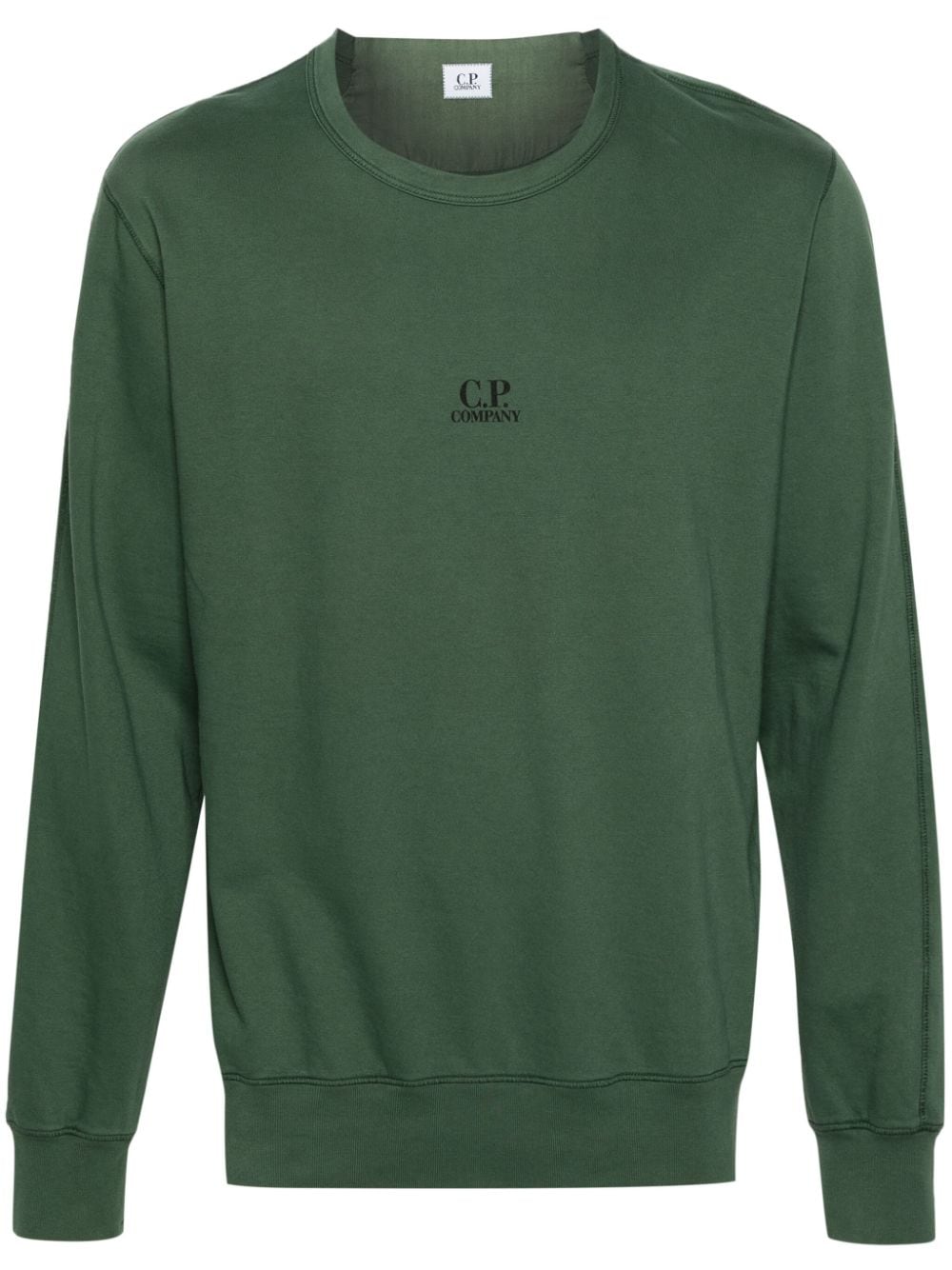 C.P. Company logo-print cotton sweatshirt - Green von C.P. Company