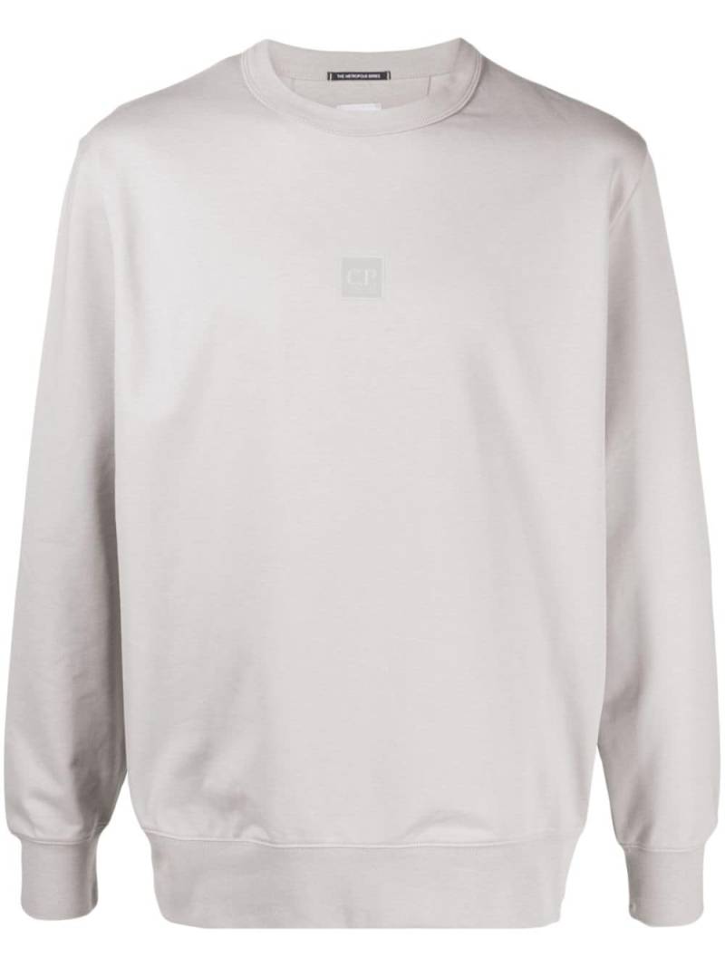 C.P. Company logo-print stretch-cotton sweatshirt - Grey von C.P. Company