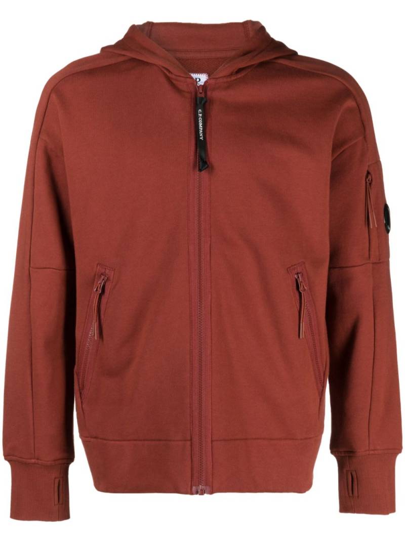 C.P. Company long-sleeve zipped cotton hoodie - Brown von C.P. Company