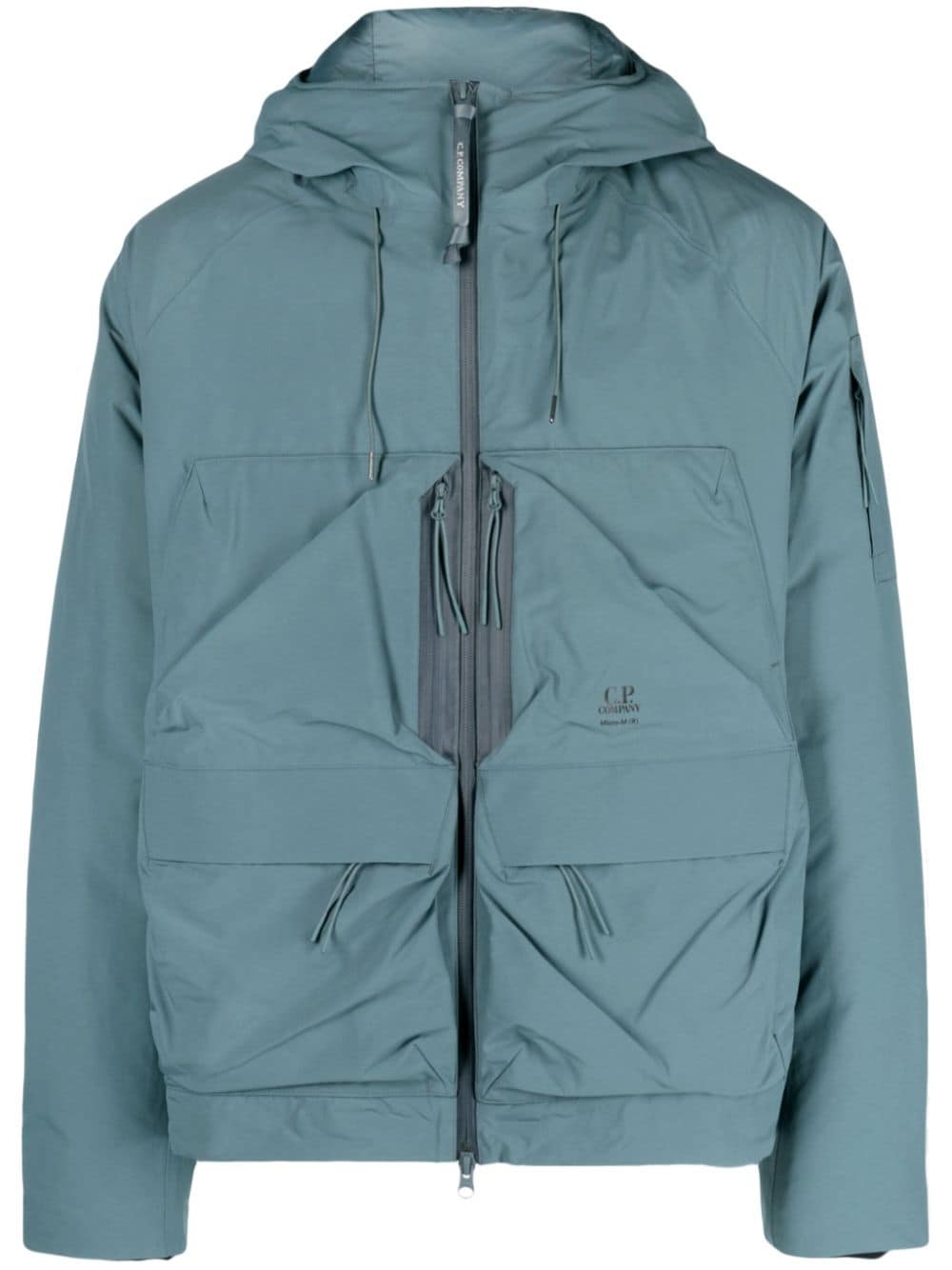C.P. Company puffer hooded jacket - Blue von C.P. Company