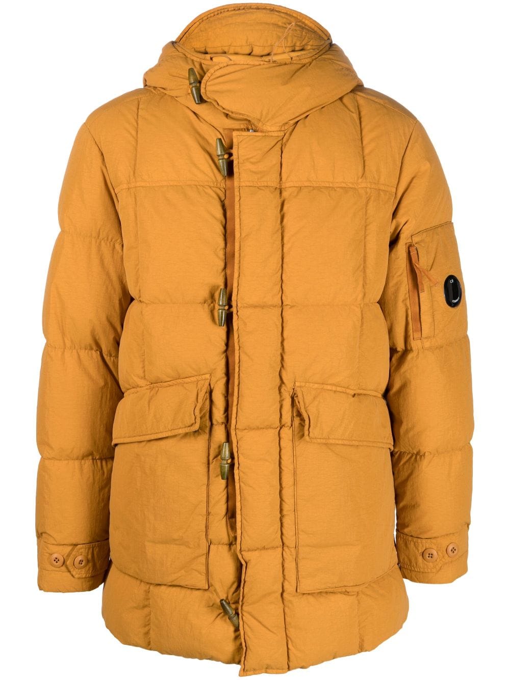 C.P. Company quilted hooded down jacket - Yellow von C.P. Company