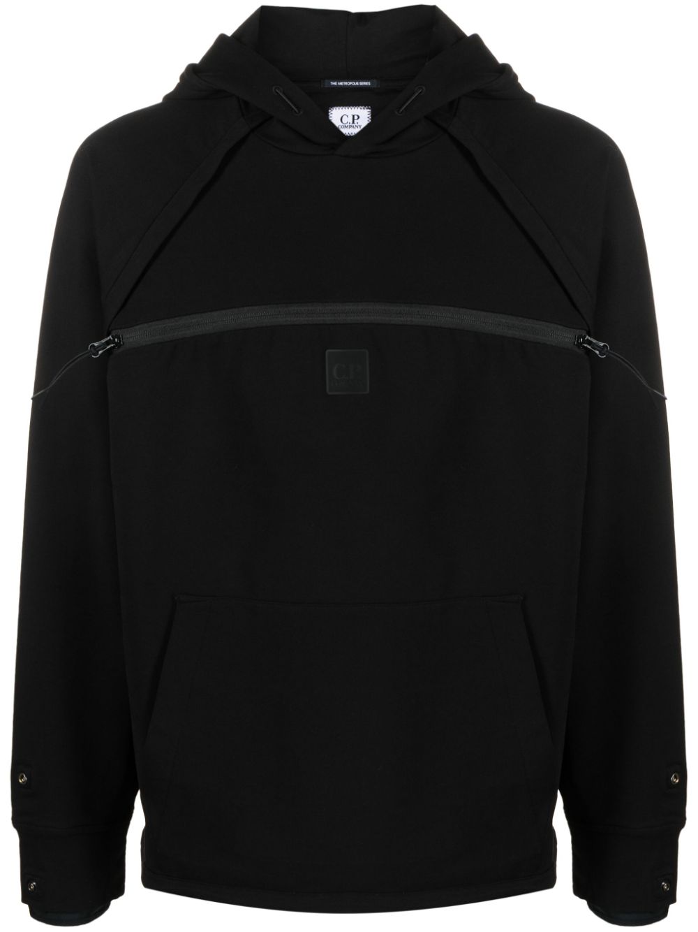 C.P. Company raglan-sleeve stretch-cotton hoodie - Black von C.P. Company