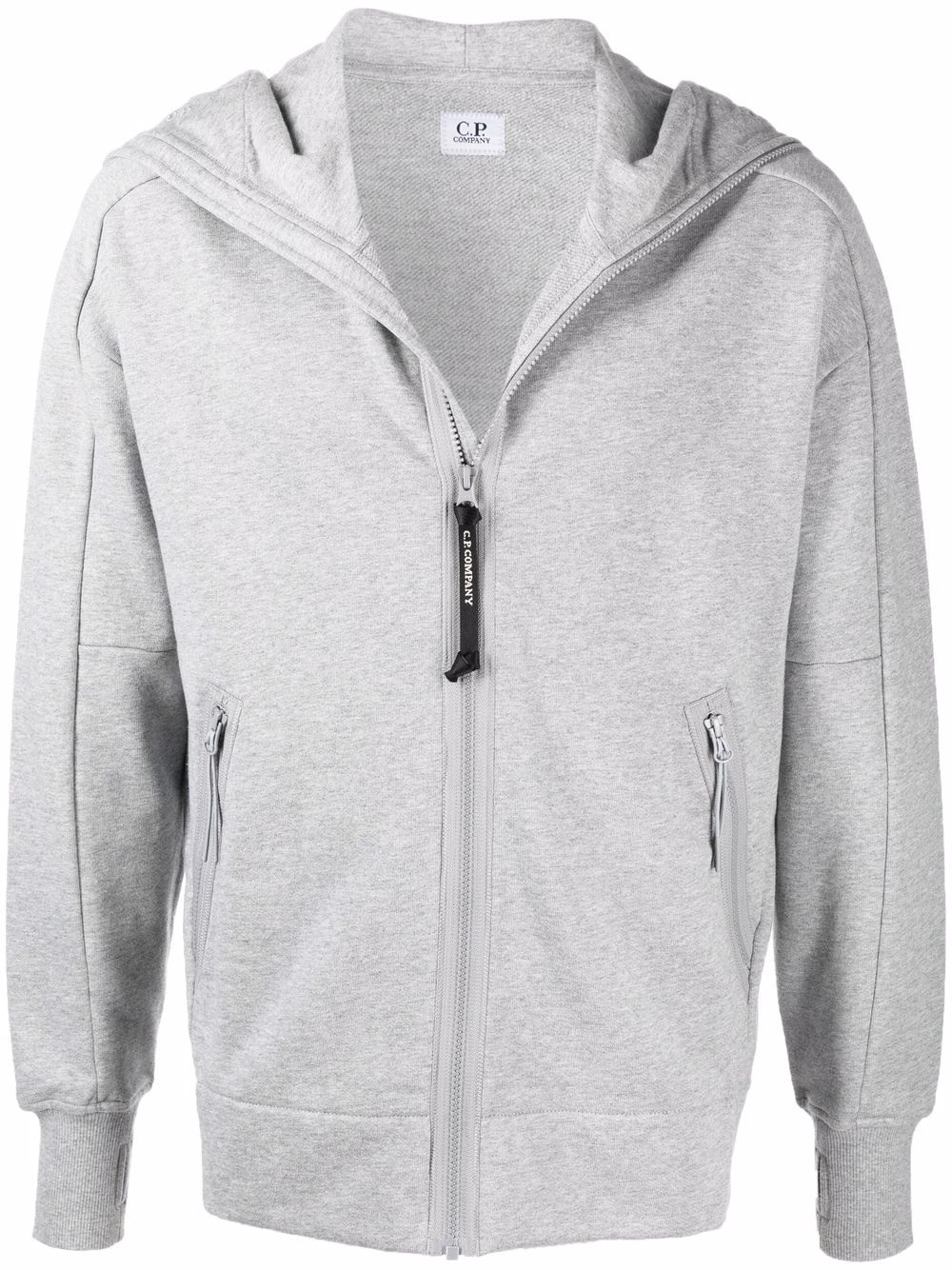 C.P. Company raised fleece zip-up hoodie - Grey von C.P. Company