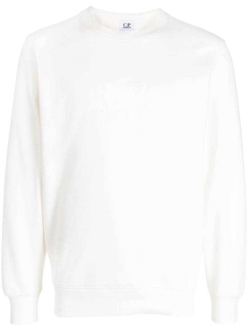 C.P. Company raised-logo cotton sweatshirt - White von C.P. Company