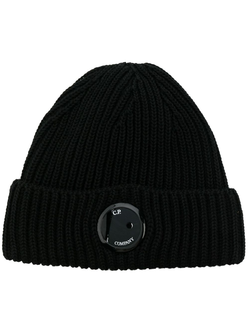 C.P. Company ribbed-knit wool beanie - Black von C.P. Company