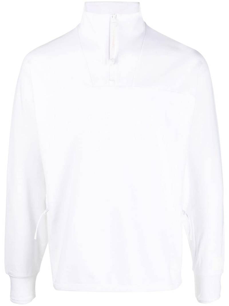 C.P. Company zip-detail high-neck jersey sweatshirt - White von C.P. Company