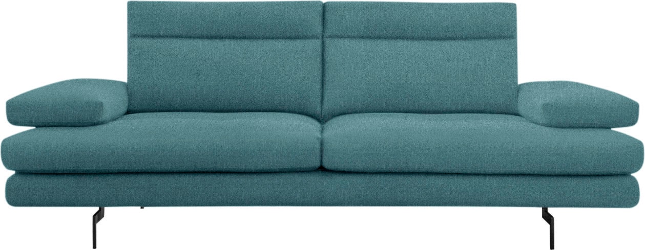 CALIA ITALIA 3,5-Sitzer »Toby Wing, italienisches Designsofa, super bequem, Megasofa«, inkl. Sitztiefenverstellung und Armteilfunktion, Füsse in Schwarz matt von CALIA ITALIA