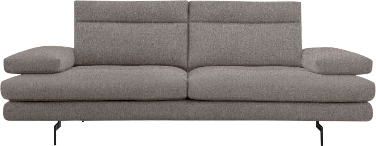 CALIA ITALIA 3,5-Sitzer »Toby Wing, italienisches Designsofa, super bequem, Megasofa«, inkl. Sitztiefenverstellung und Armteilfunktion, Füsse in Schwarz matt von CALIA ITALIA
