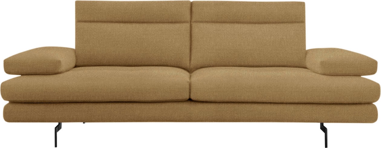 CALIA ITALIA 3,5-Sitzer »Toby Wing, italienisches Designsofa, super bequem, Megasofa«, inkl. Sitztiefenverstellung und Armteilfunktion, Füsse in Schwarz matt von CALIA ITALIA