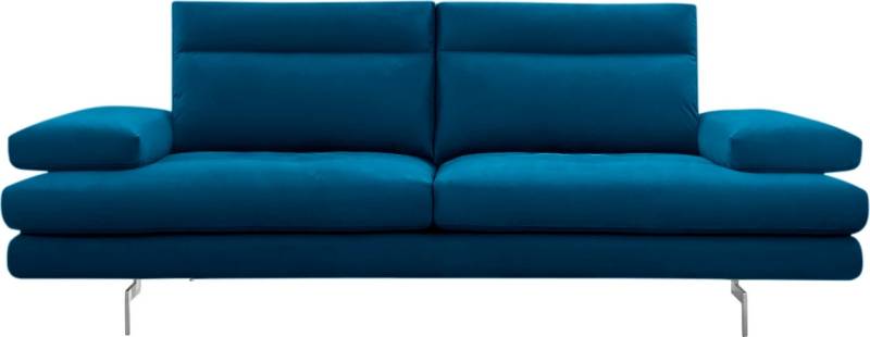 CALIA ITALIA 3-Sitzer »Toby Wing, Designsofa mit hohem Sitzkomfort, bequem und elegant«, inklusive Sitztiefenverstellung, Füsse in Chrom glänzend von CALIA ITALIA
