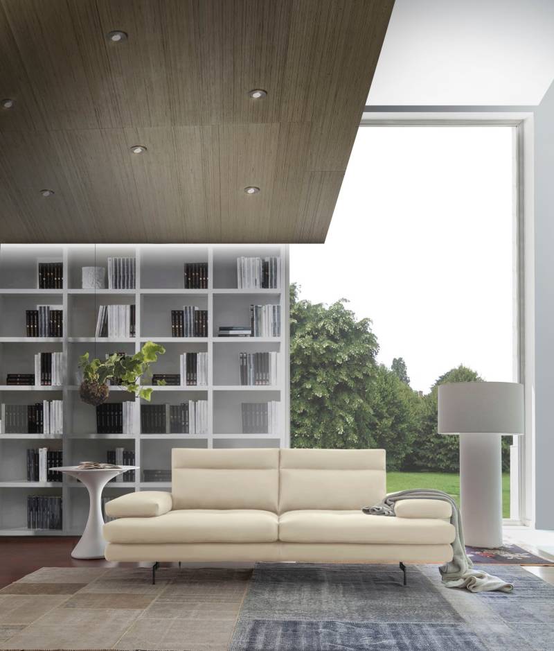 CALIA ITALIA 3-Sitzer »Toby Wing, Designsofa, hochwertige Verarbeitungsdetails, bequem«, inkl. Sitztiefenverstellung und Armteilfunktion, Füsse in Schwarz matt von CALIA ITALIA