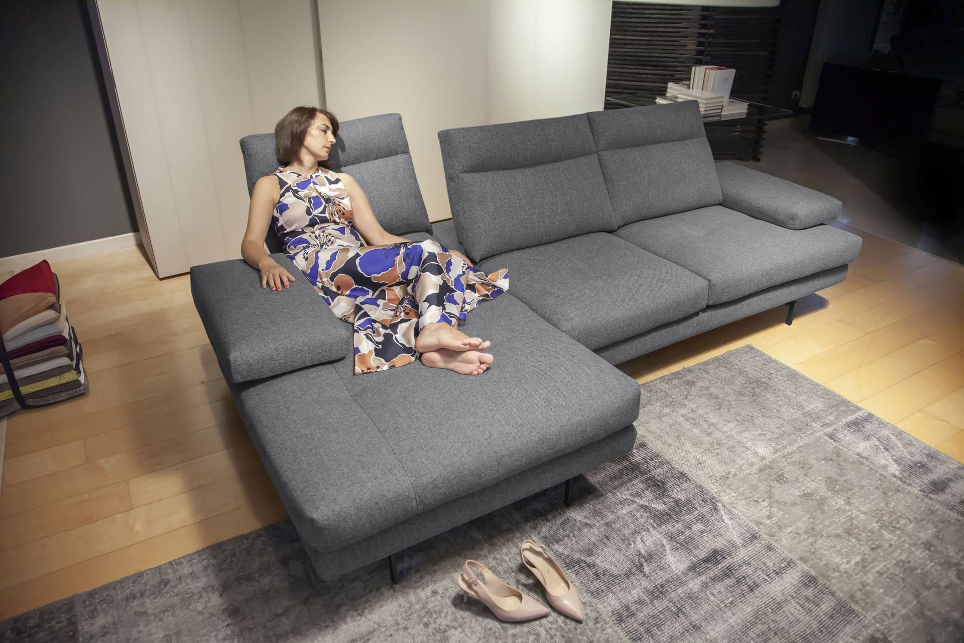 CALIA ITALIA Ecksofa »Toby Wing, L-Form«, inklusive Sitztiefenverstellung, Füsse in schwarz matt CALIA ITALIA Ecksofa »Toby Wing, L-Form«, inklusive Sitztiefenverstellung, Füsse in schwarz matt von CALIA ITALIA