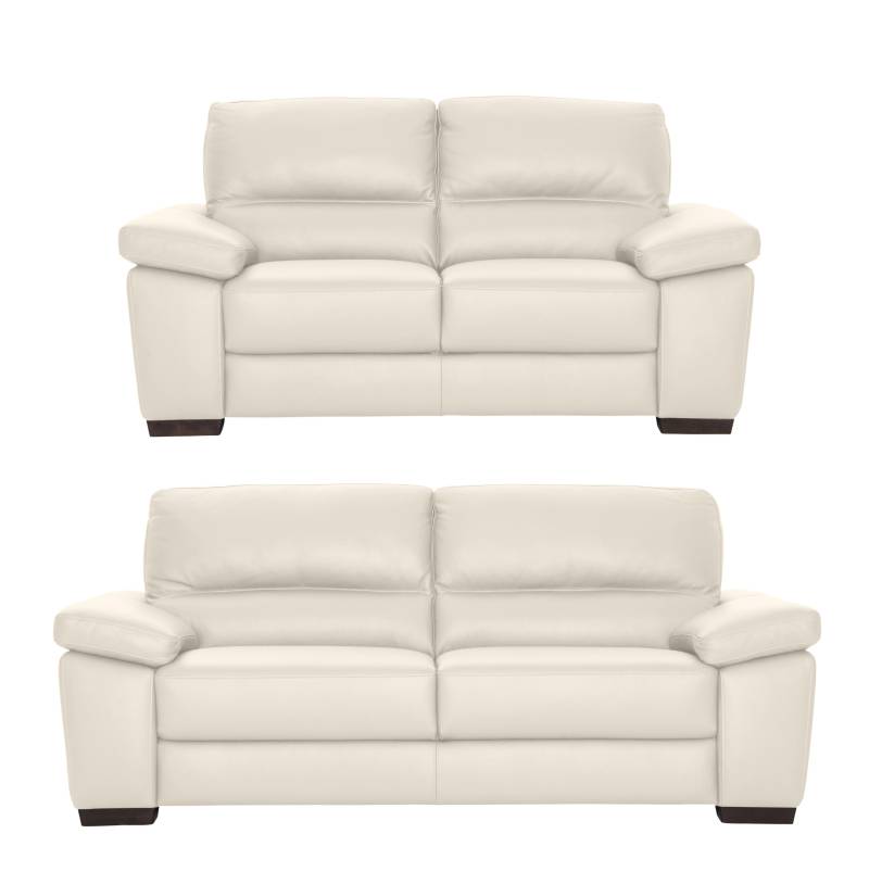 CALIA ITALIA Polstergarnitur »Gaia, hochwertige Garnitur aus 2-Sitzer und 3-Sitzer, edles Design«, (Set, 2 tlg.), Ledergarnitur, in zwei hochwertigen Lederqualitäten von CALIA ITALIA