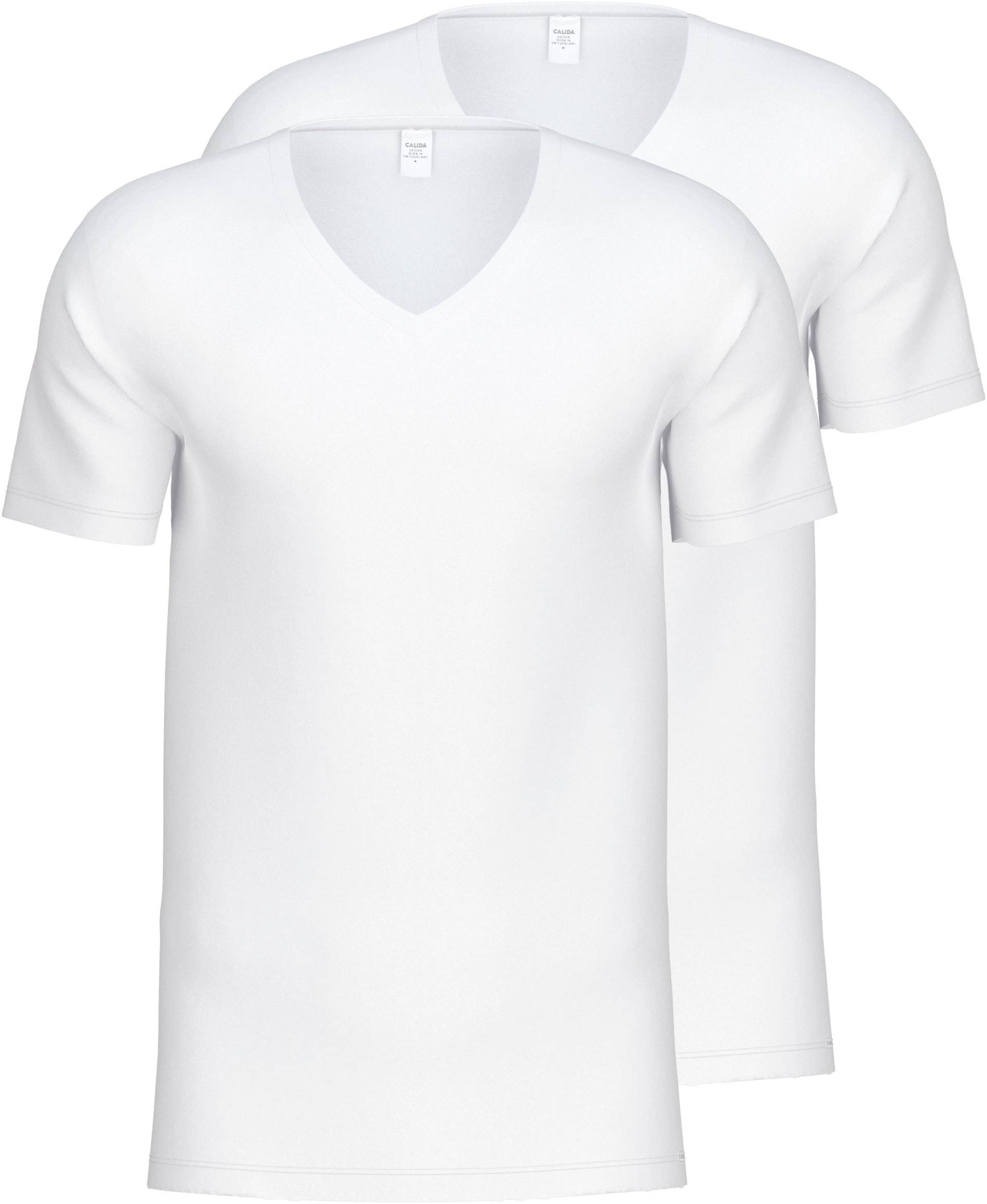 CALIDA Kurzarmshirt »Natural Benefit«, (2er Pack), mit V-Ausschnitt und perfekter Passform von CALIDA