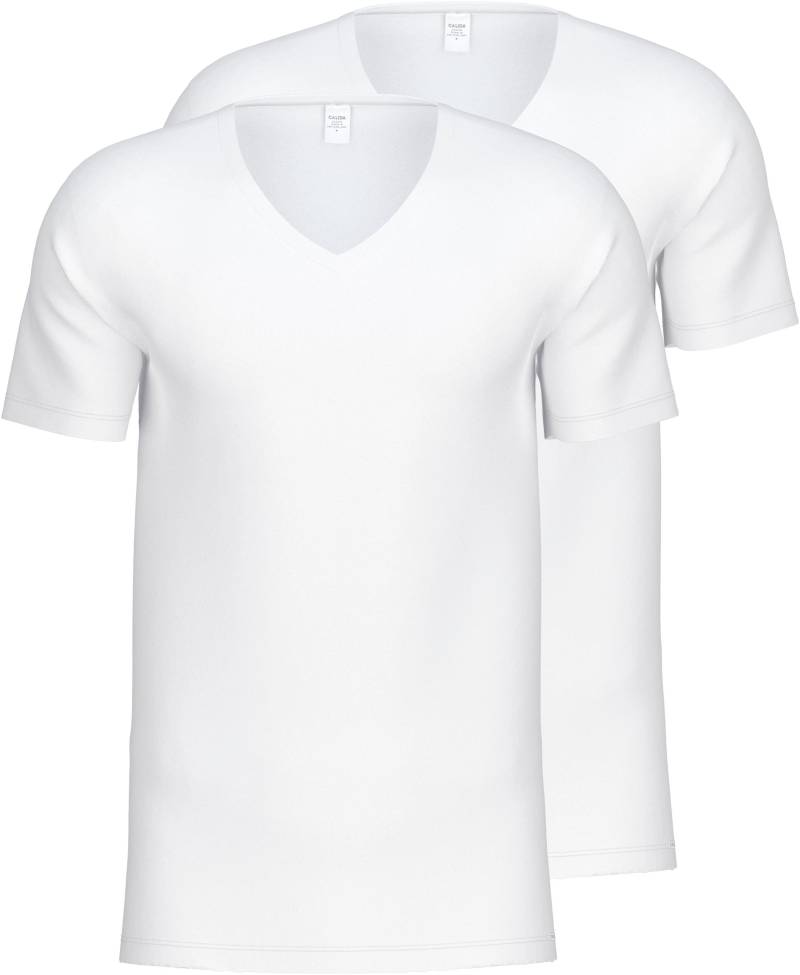 CALIDA Kurzarmshirt »Natural Benefit«, (2er Pack), mit V-Ausschnitt und perfekter Passform von CALIDA