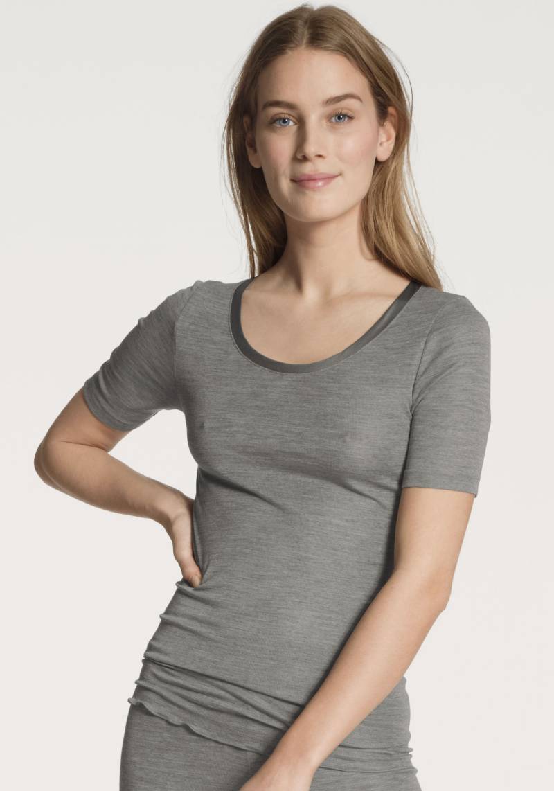 CALIDA Kurzarmshirt »True Confidence«, mit Satinbandeinfassung am Rundhalsausschnitt von CALIDA