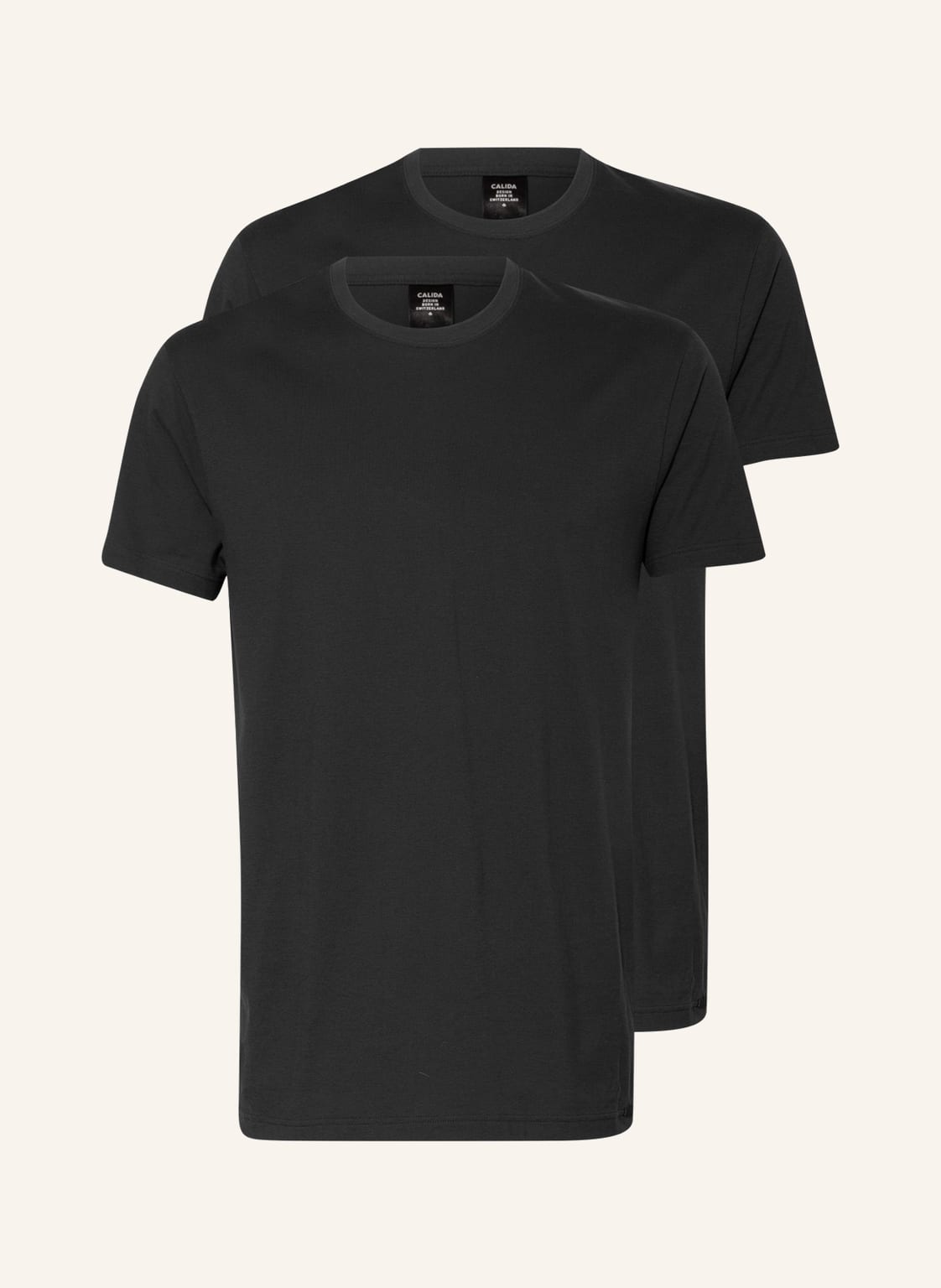 Calida 2er-Pack T-Shirts Natural Benefit schwarz von CALIDA