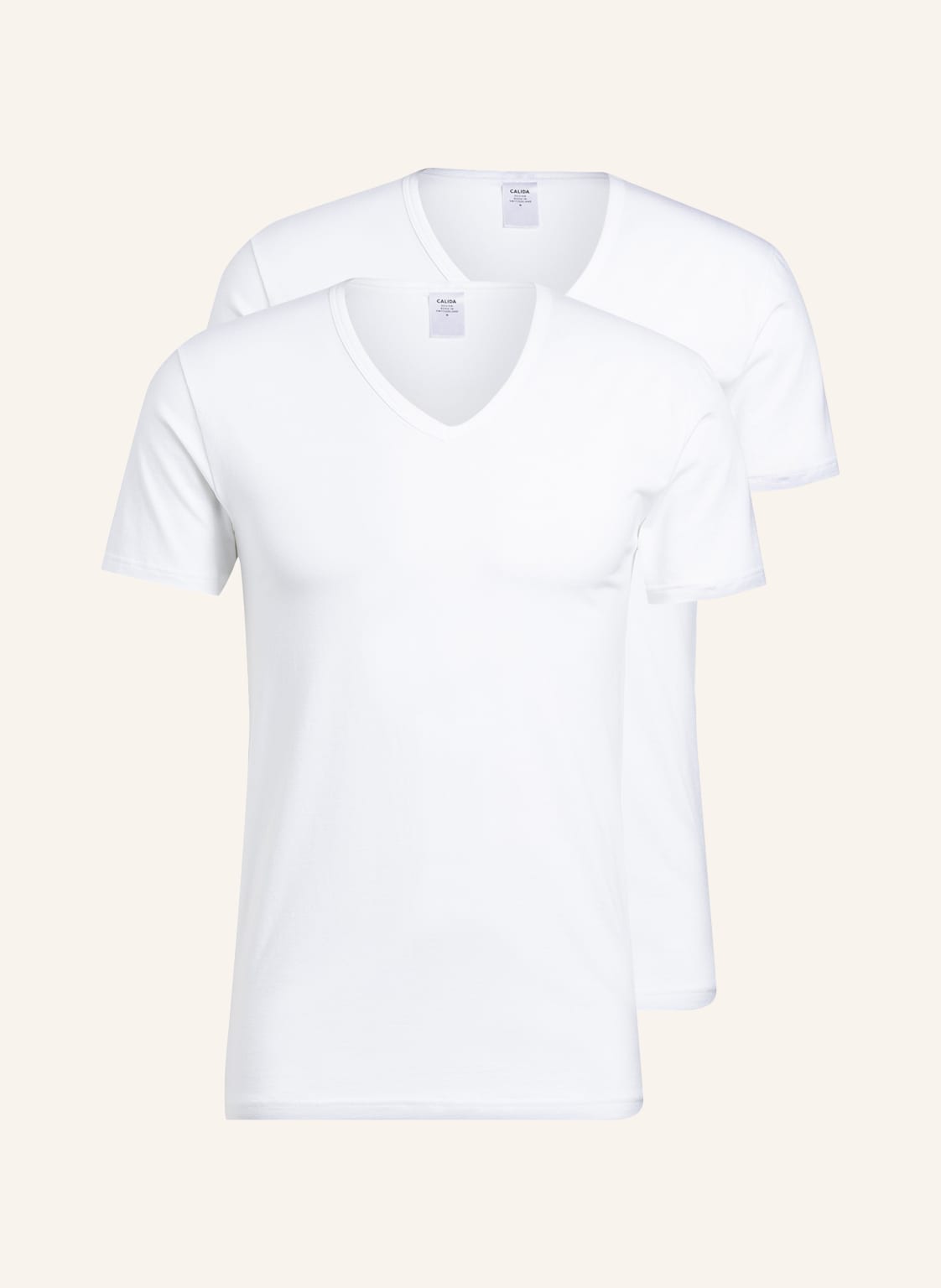 Calida 2er-Pack V-Shirts Natural Benefit weiss Calida 2er-Pack V-Shirts Natural Benefit weiss von CALIDA