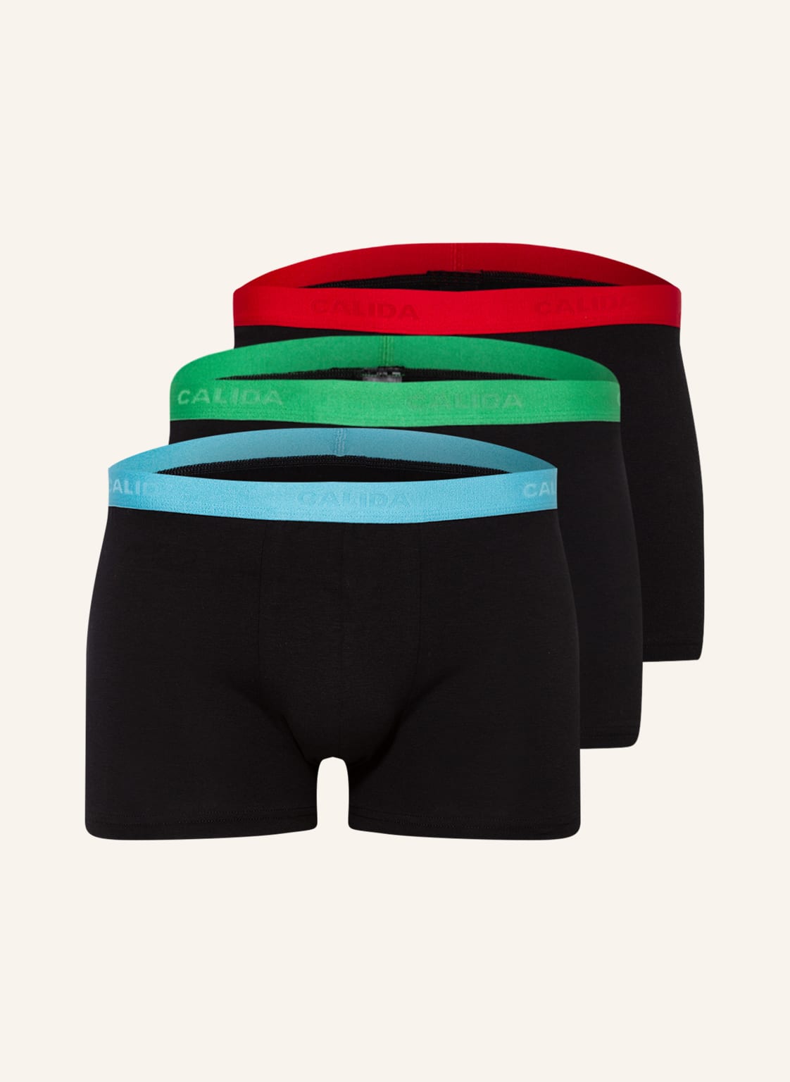 Calida 3er-Pack Boxershorts Natural Benefit schwarz von CALIDA