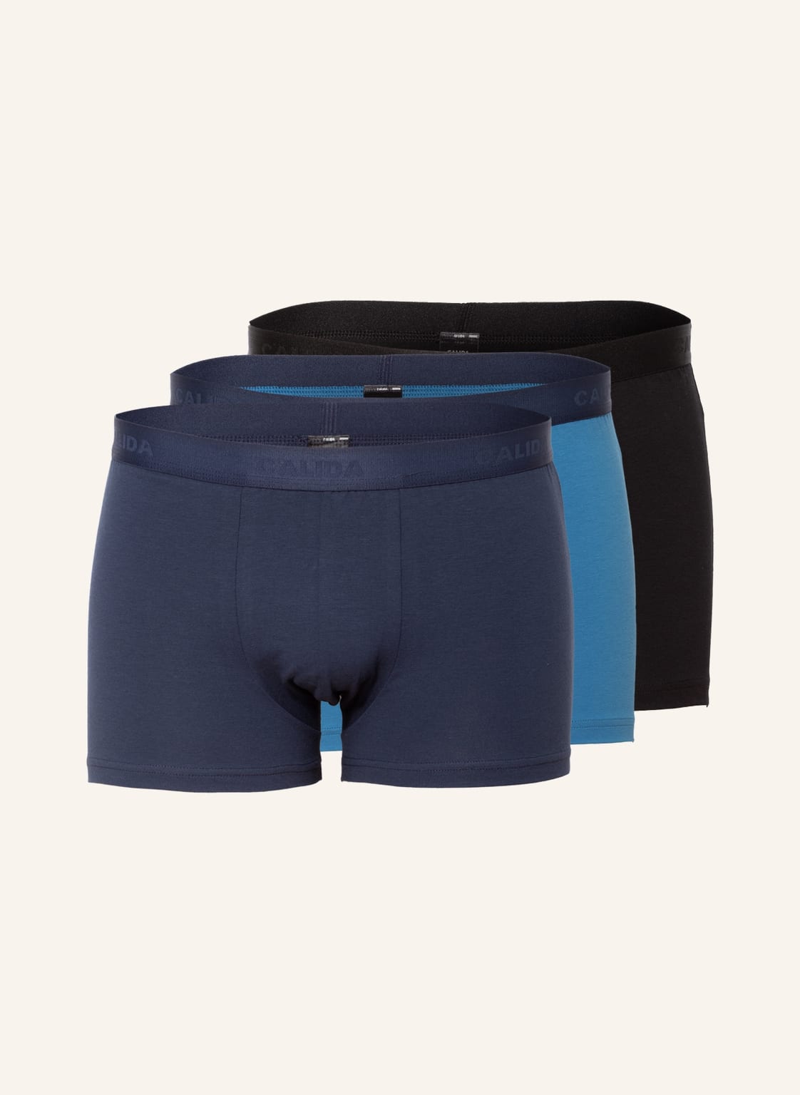 Calida 3er-Pack Boxershorts Natural Benefit schwarz von CALIDA