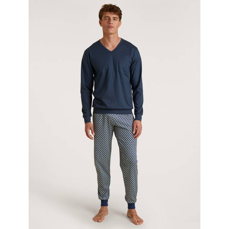 Pyjama Herren Blau Bedruckt S von CALIDA