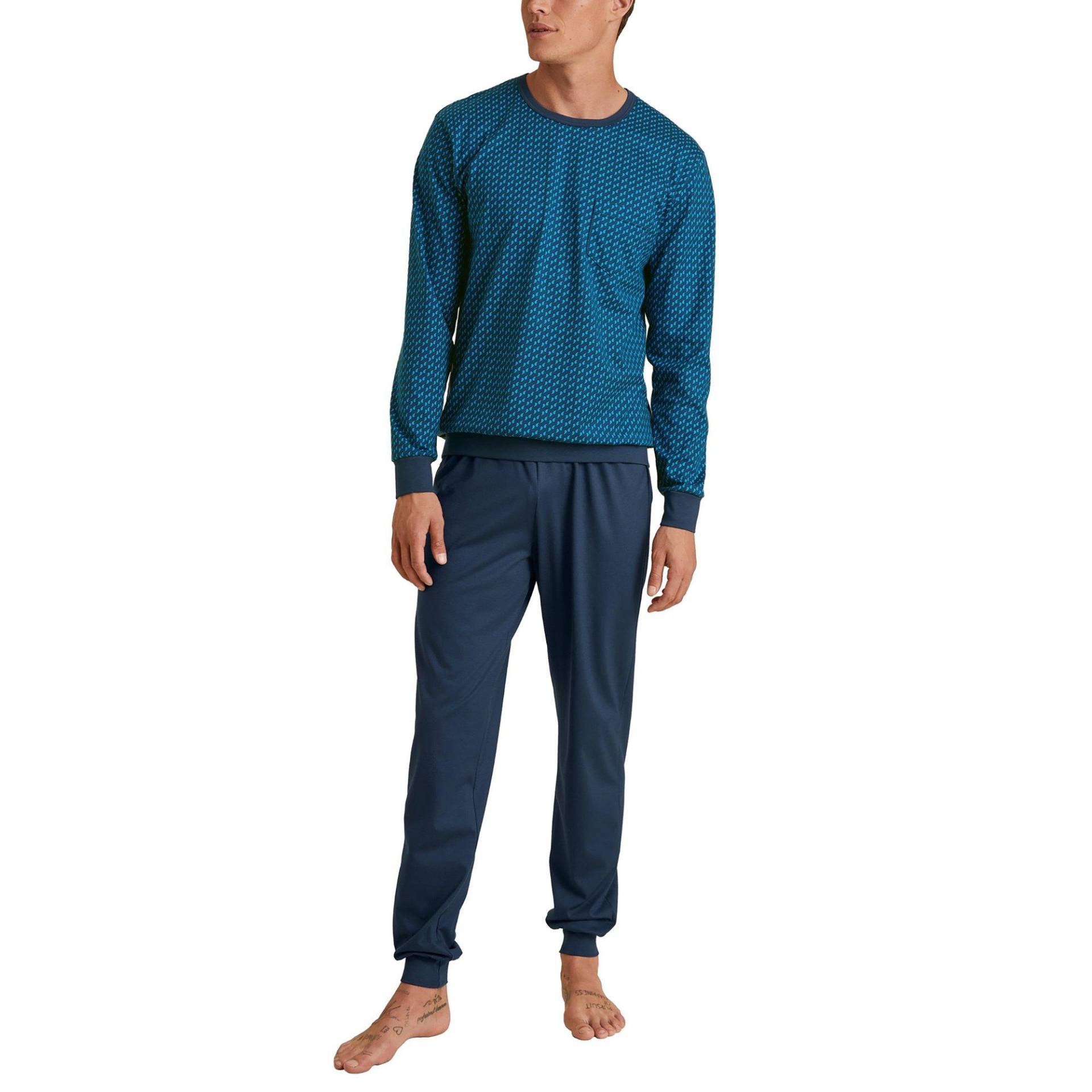 Pyjama Herren Blau Bunt XXL von CALIDA