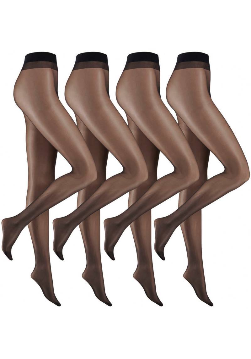 Camano Feinstrumpfhose »fine everyday«, (4er Pack), mit leicht verstärkte, kaum sichtbare Fussspitze von CAMANO