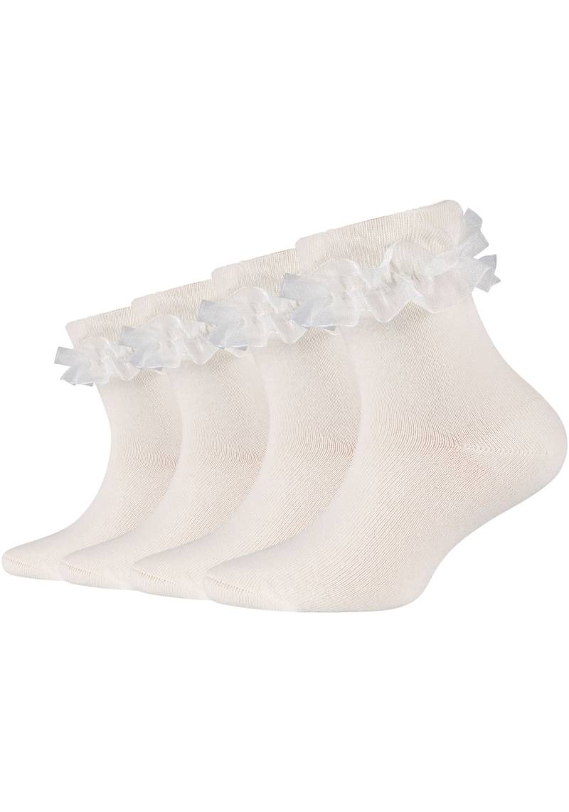 Camano Socken »ca-soft«, (4 Paar), mit romantischem Rüschendesign von CAMANO