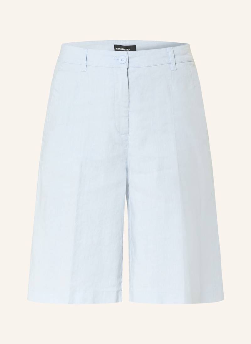 Cambio Bermudas Adrienne Mit Leinen blau von CAMBIO