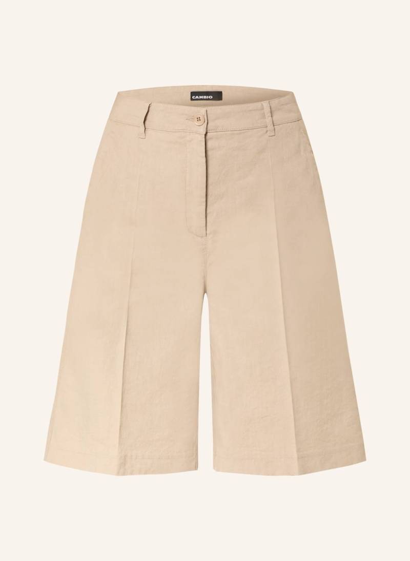 Cambio Bermudas Adrienne Mit Leinen beige von CAMBIO