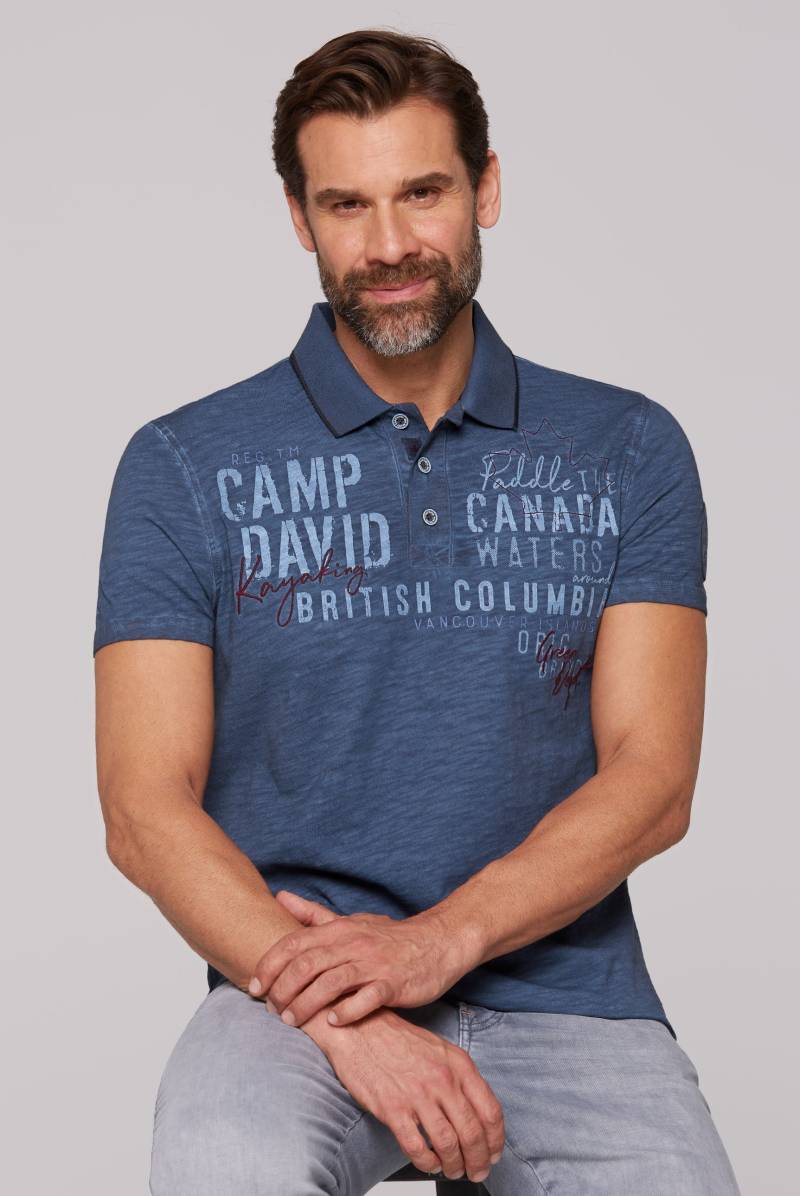 CAMP DAVID Poloshirt, kurzarm, mit Print und Stickereien von CAMP DAVID