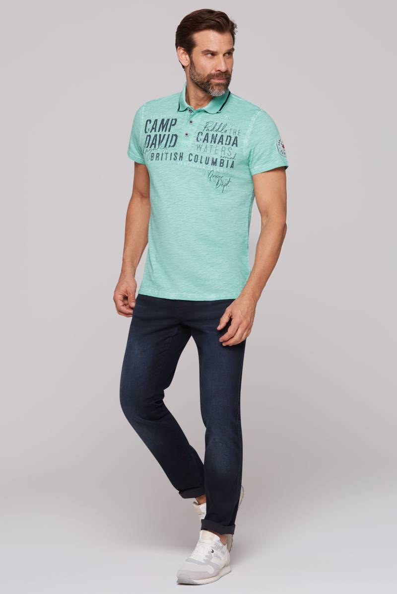 CAMP DAVID Poloshirt, kurzarm, mit Print und Stickereien von CAMP DAVID