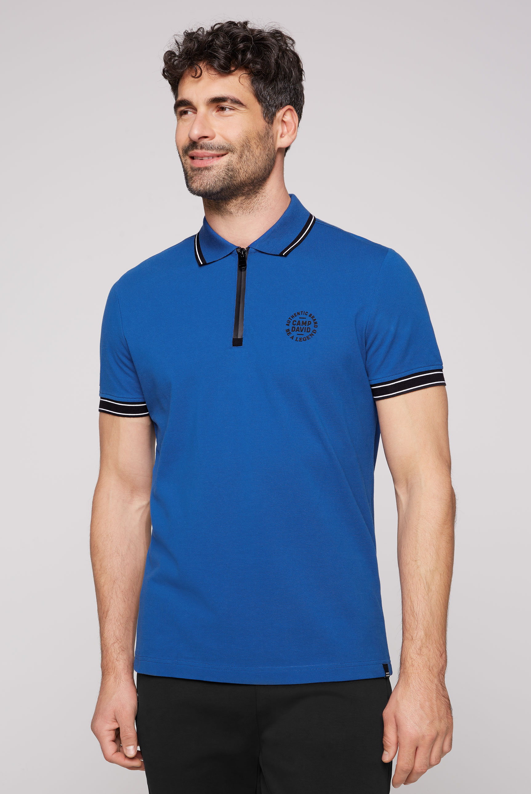 CAMP DAVID Poloshirt, mit Print am Kragen CAMP DAVID Poloshirt, mit Print am Kragen von CAMP DAVID