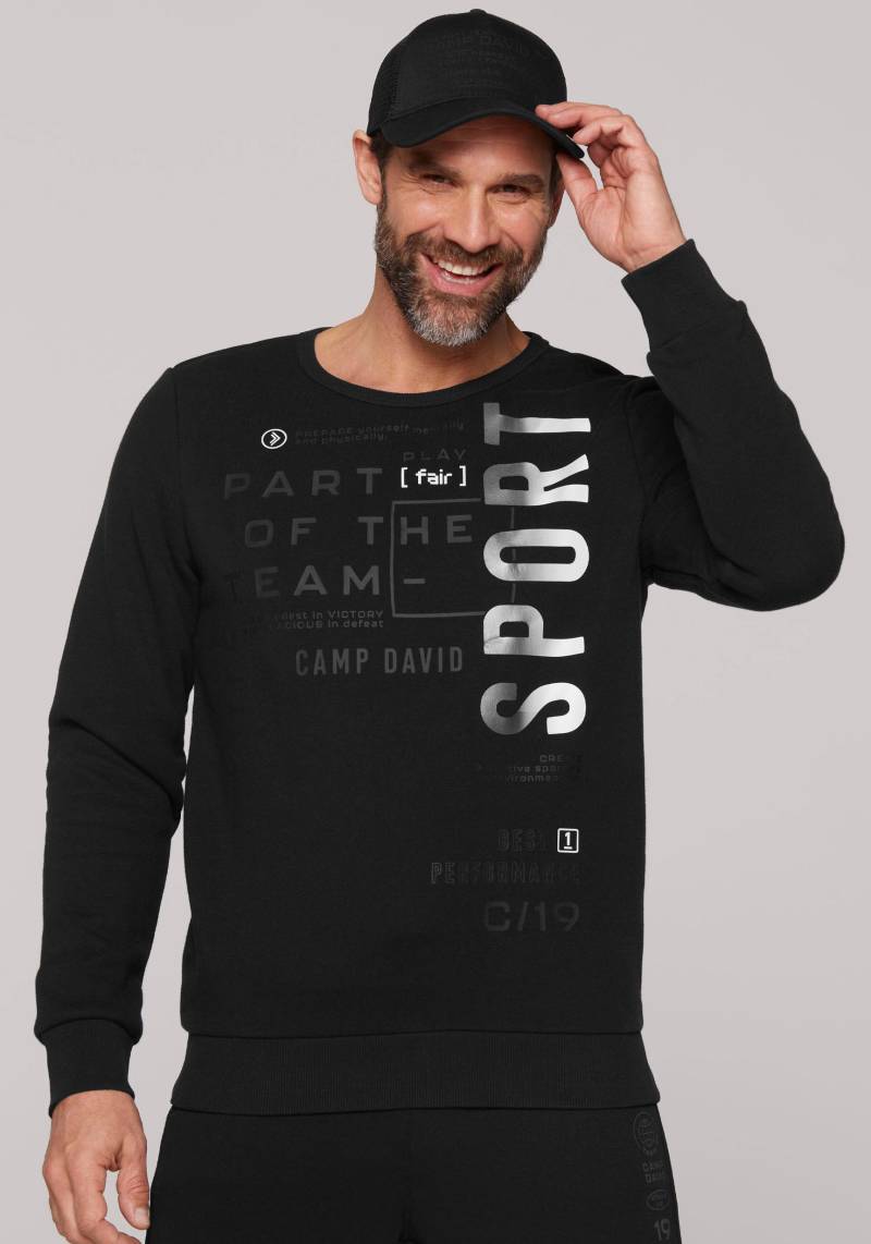 CAMP DAVID Sweatshirt, mit Schriftzügen von CAMP DAVID
