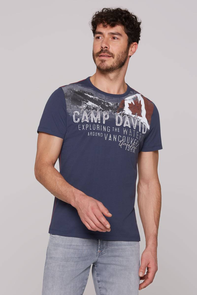 CAMP DAVID T-Shirt, mit Print und Logo-Stickerei von CAMP DAVID