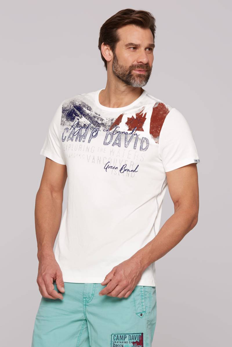 CAMP DAVID T-Shirt, mit Print und Logo-Stickerei von CAMP DAVID