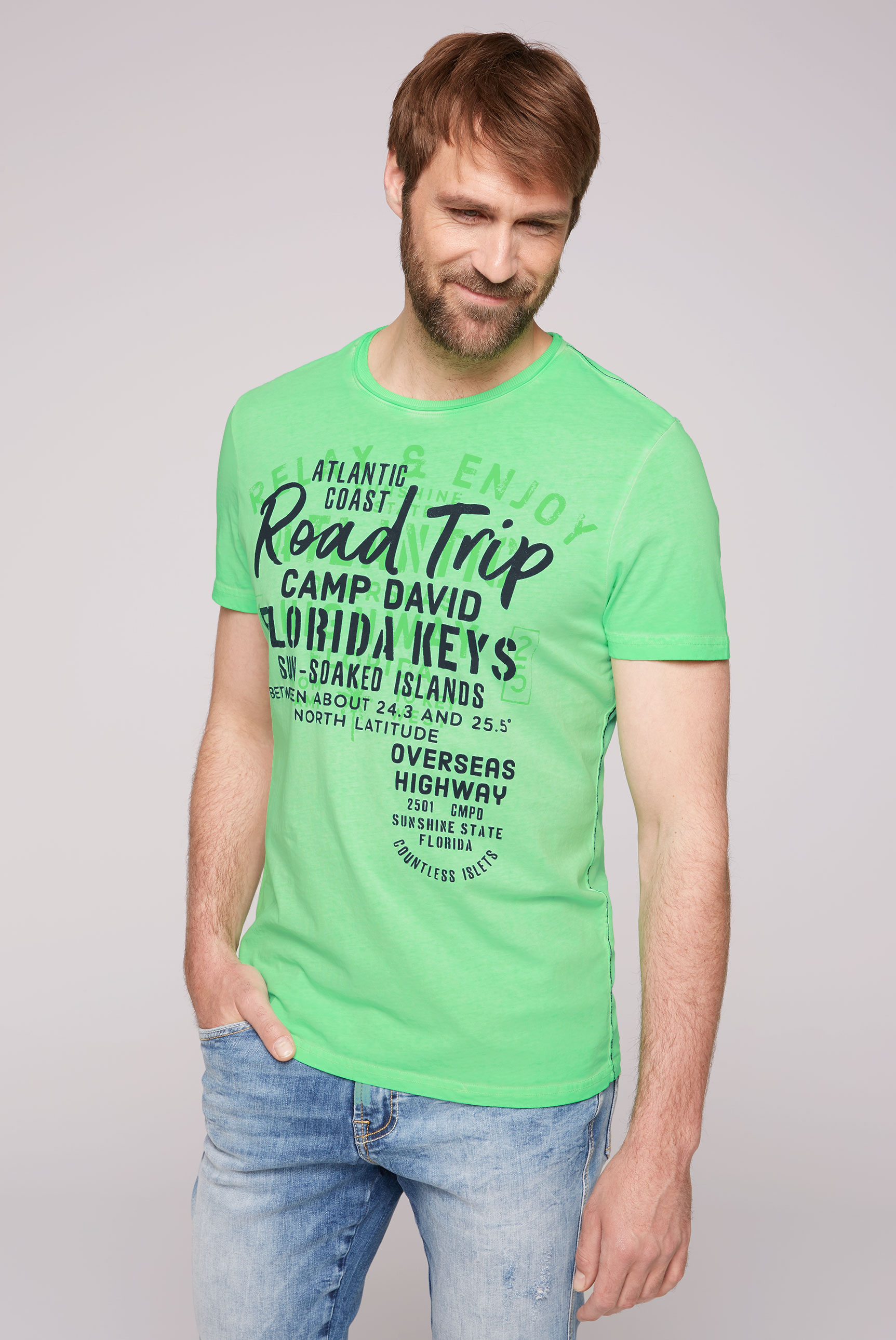CAMP DAVID T-Shirt, mit auffälligen Front-Schriftzügen von CAMP DAVID