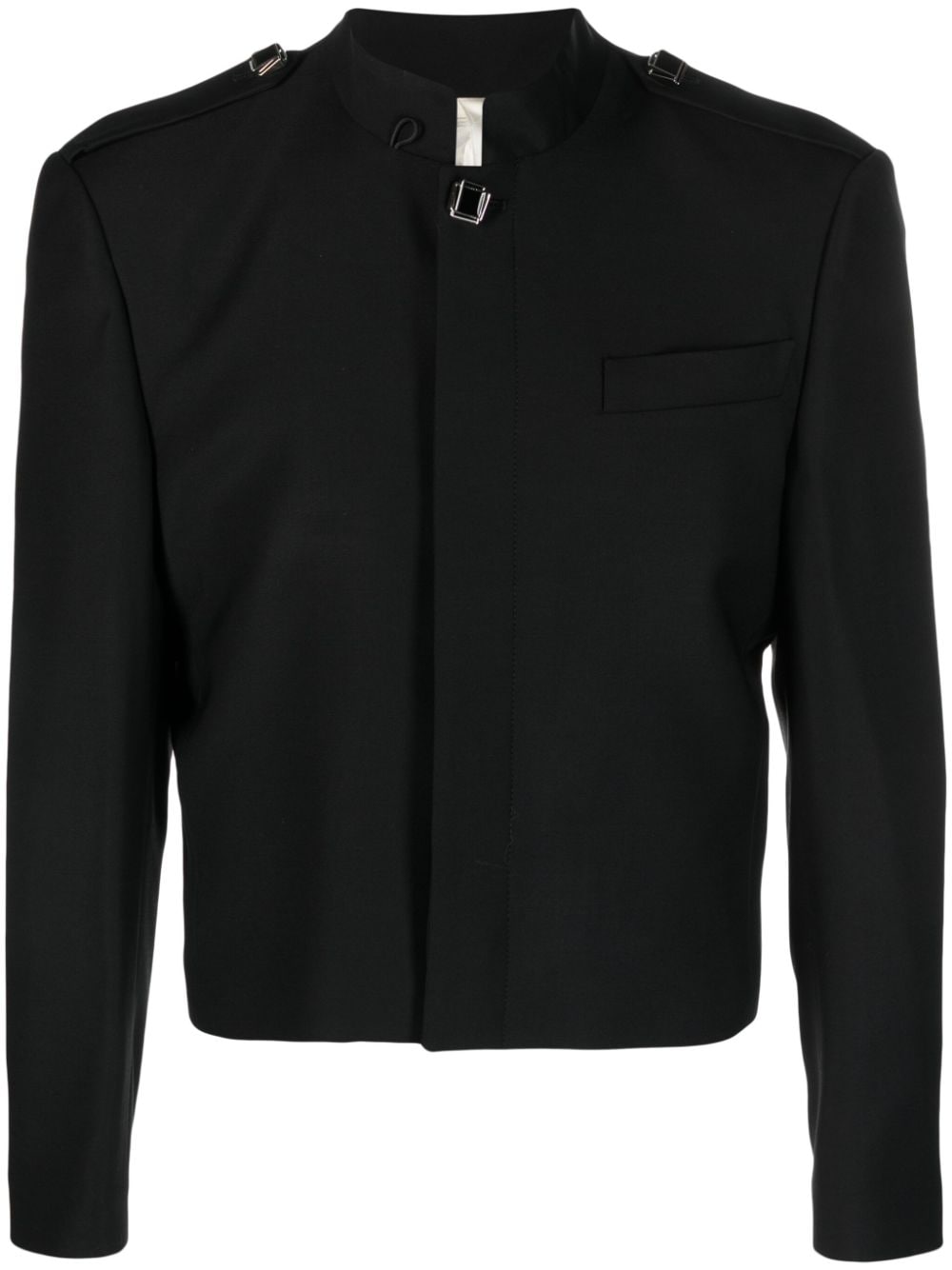 CANAKU mock-neck long-sleeve jacket - Black von CANAKU