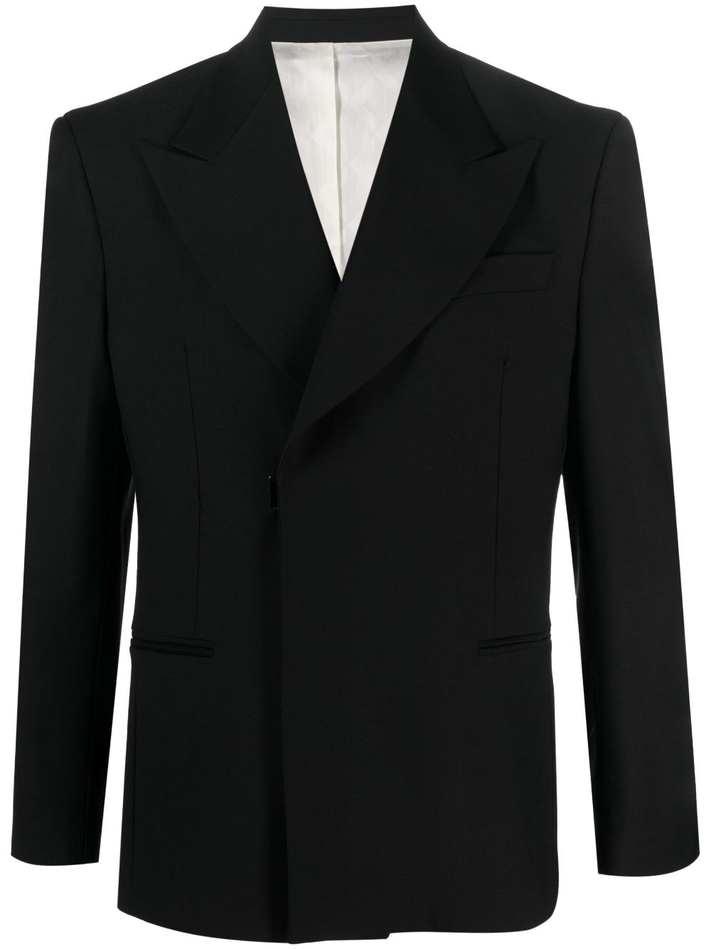 CANAKU off-centre fastening blazer - Black von CANAKU