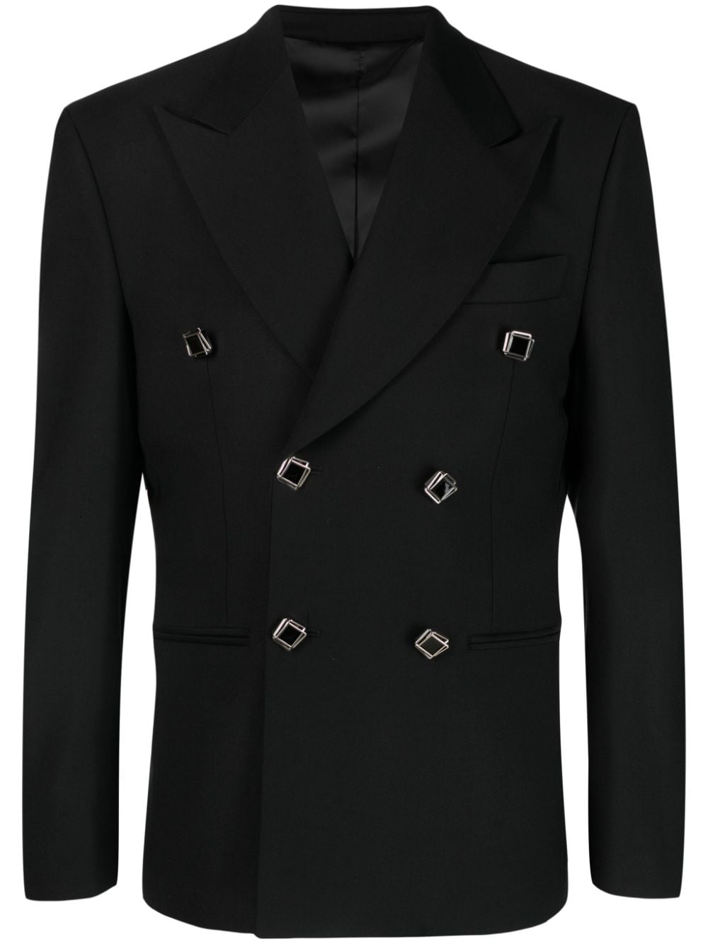 CANAKU peak-lapel double-breasted blazer - Black von CANAKU