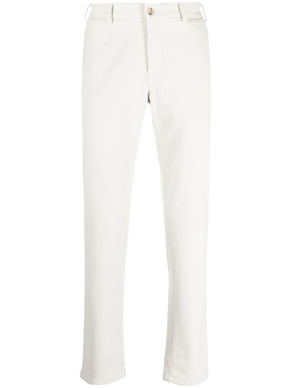 Canali slim cut cotton chino trousers - Grey von Canali