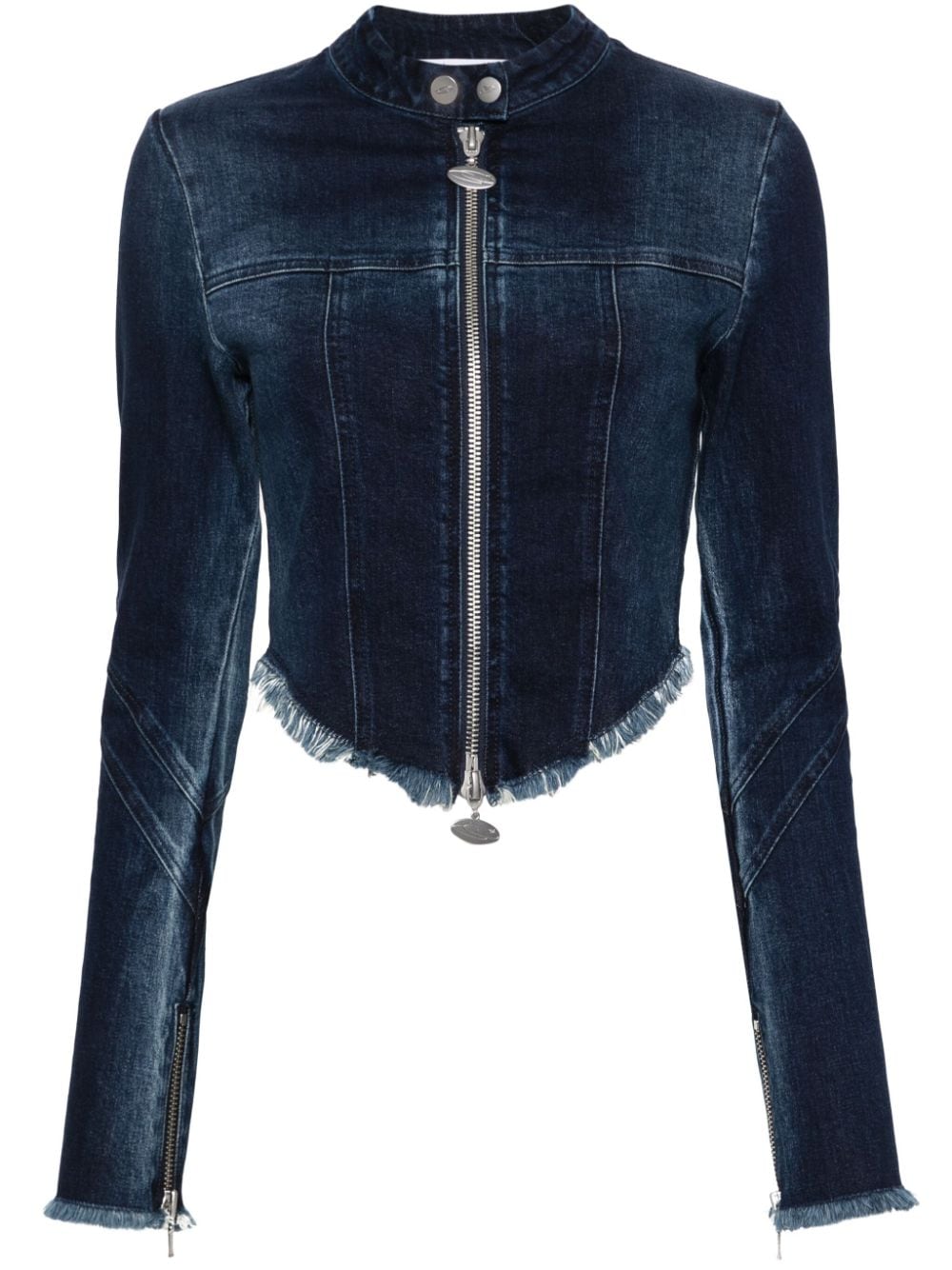 CANNARI CONCEPT frayed-detail denim jacket - Blue von CANNARI CONCEPT