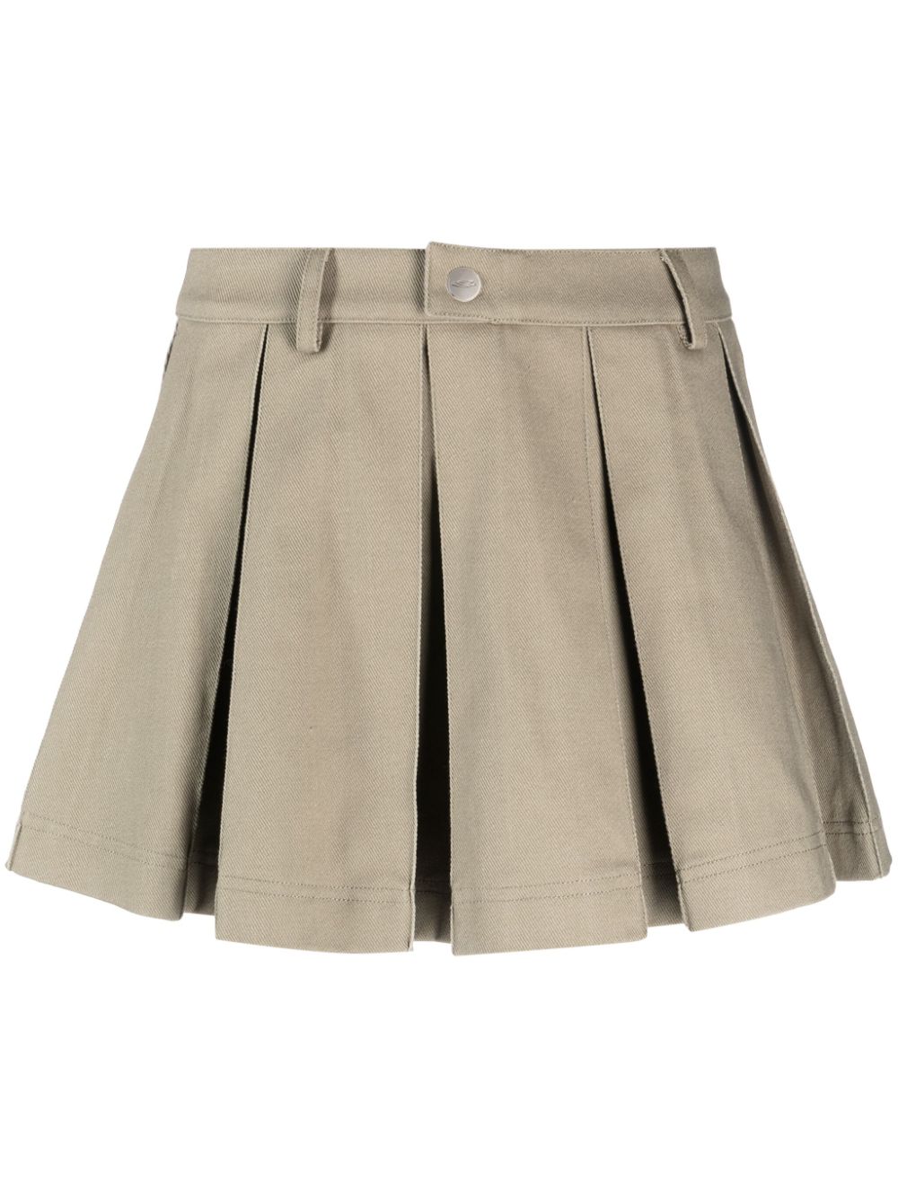 CANNARI CONCEPT knife-pleat organic cotton miniskirt - Green von CANNARI CONCEPT