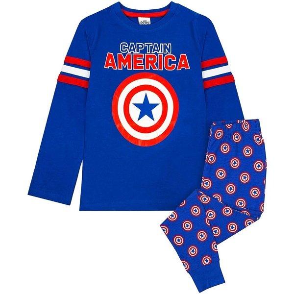 Schlafanzug Mit Langer Hose Jungen Blau 110 von CAPTAIN AMERICA