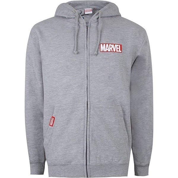 Shield Hoodie Mit Durchgehendem Reißverschluss Herren Grau L von CAPTAIN AMERICA