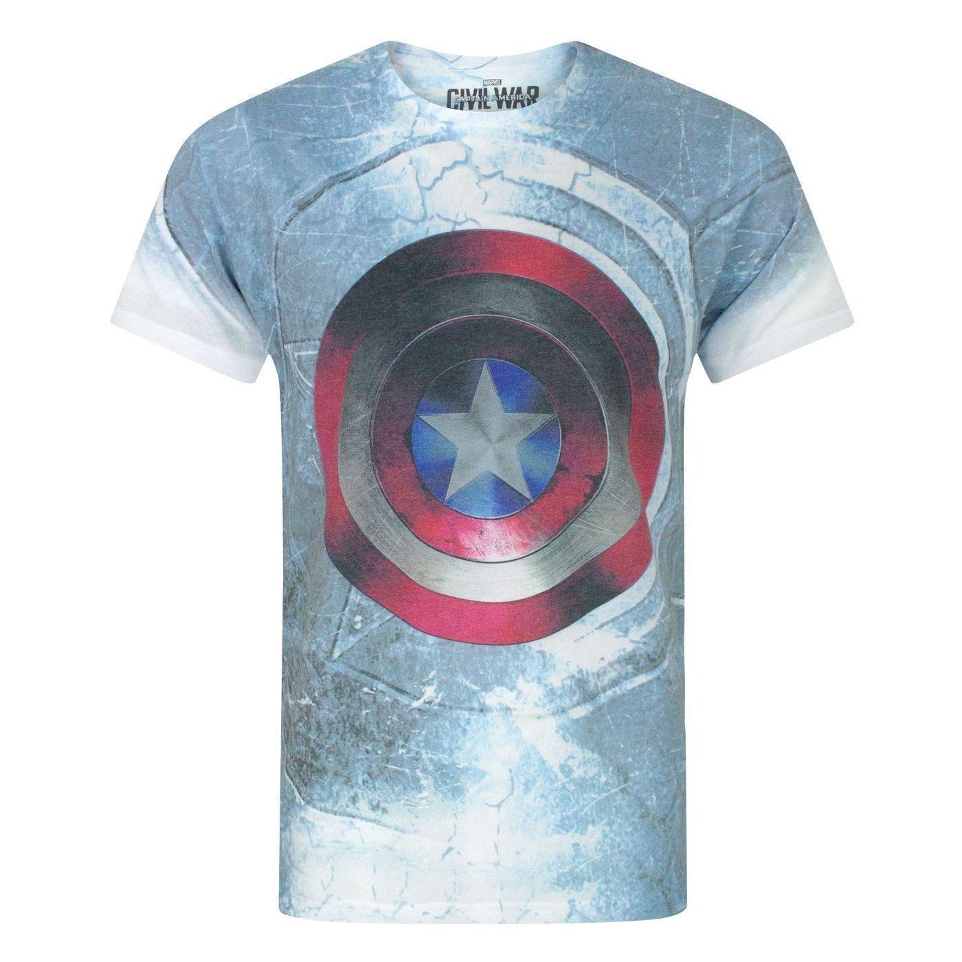 T-shirt Herren Perlgrau S von CAPTAIN AMERICA