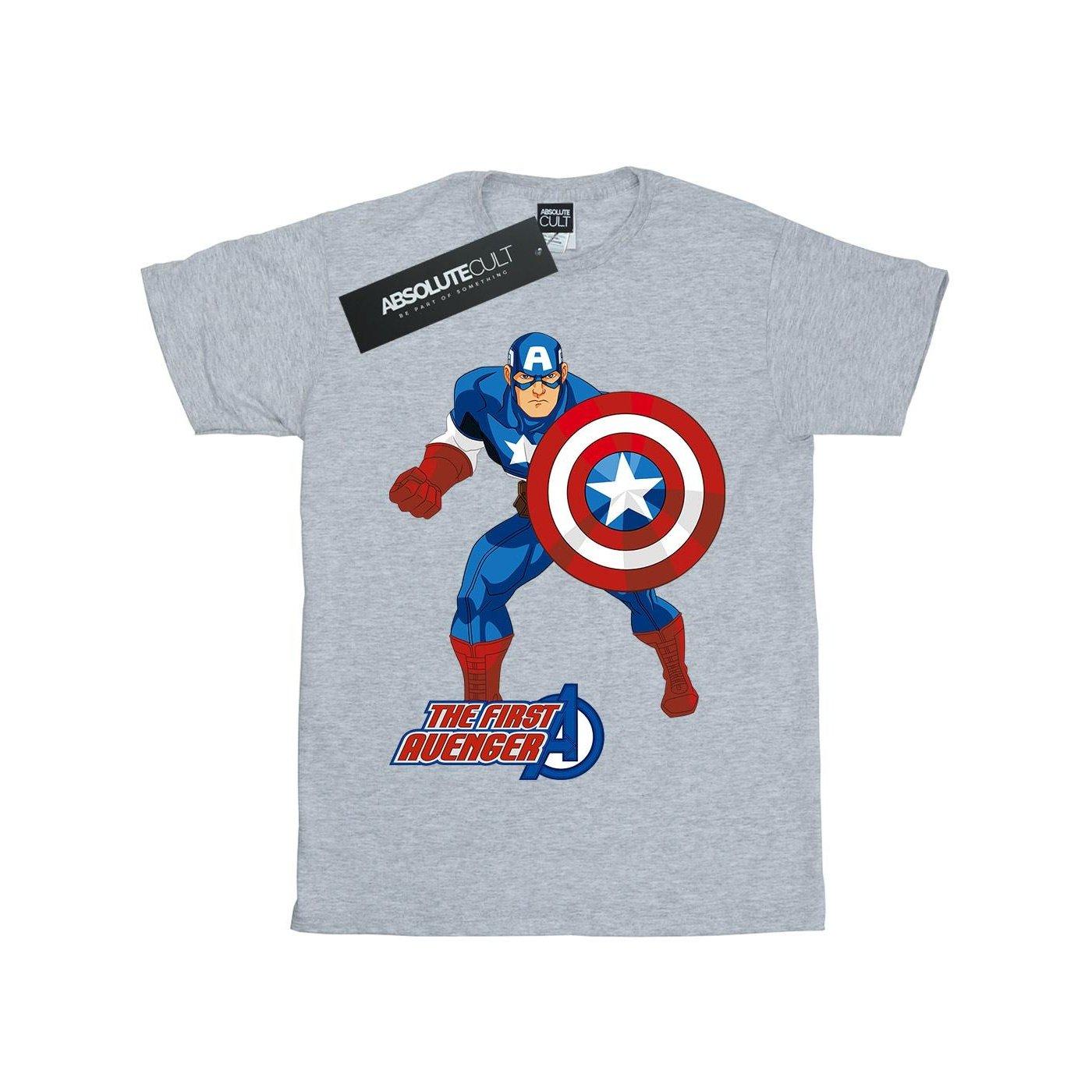 The First Avenger Tshirt Damen Grau 3XL von CAPTAIN AMERICA