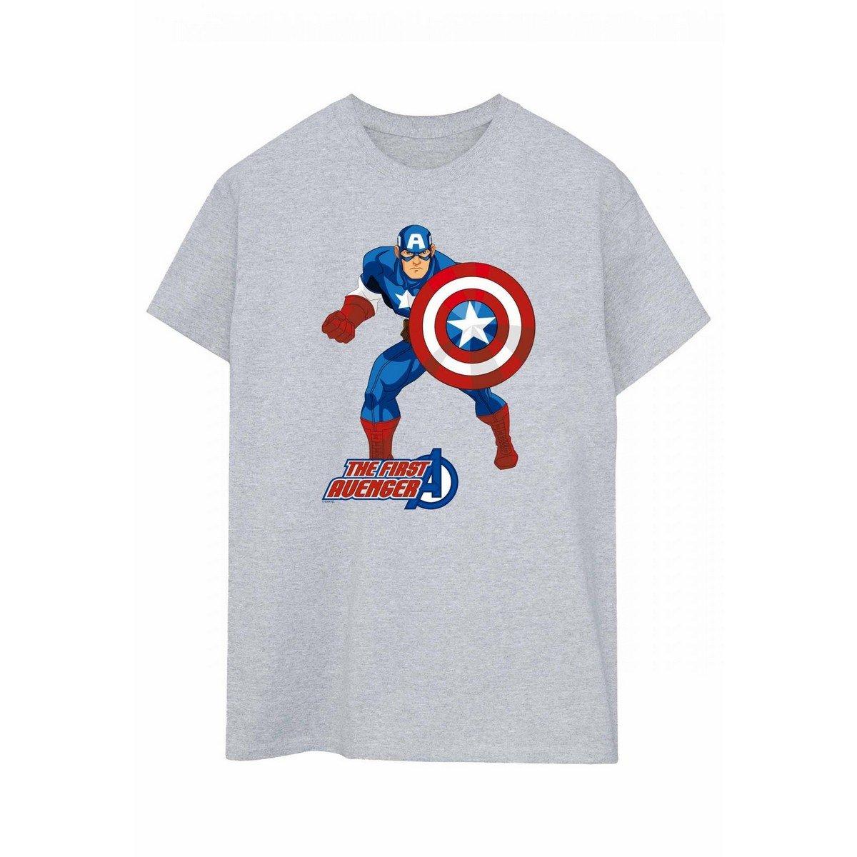 The First Avenger Tshirt Damen Grau L von CAPTAIN AMERICA